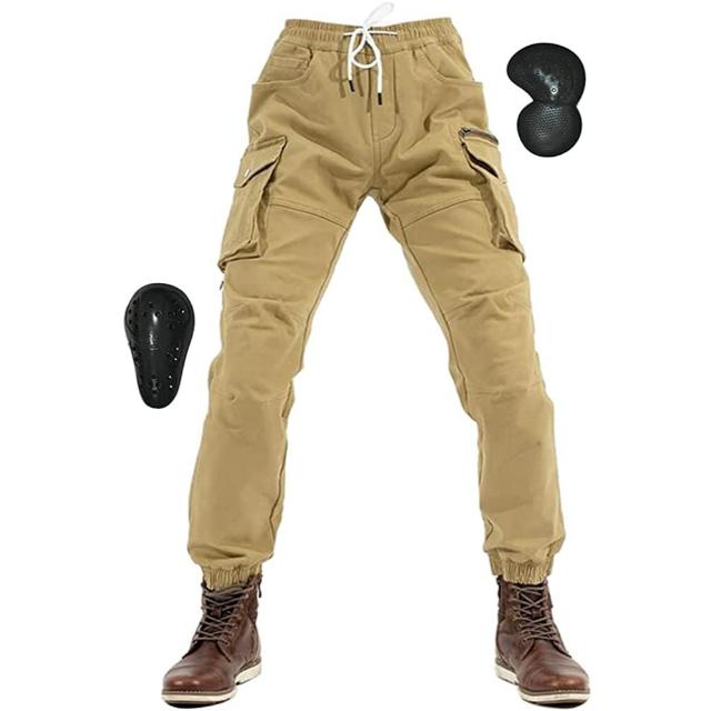 【爆買】バイクパンツ 冬用 ジョガーパンツ メンズ 裏ボア ライディングパンツ 中棉 レーシングパンツ プロテクター付き 防寒保温