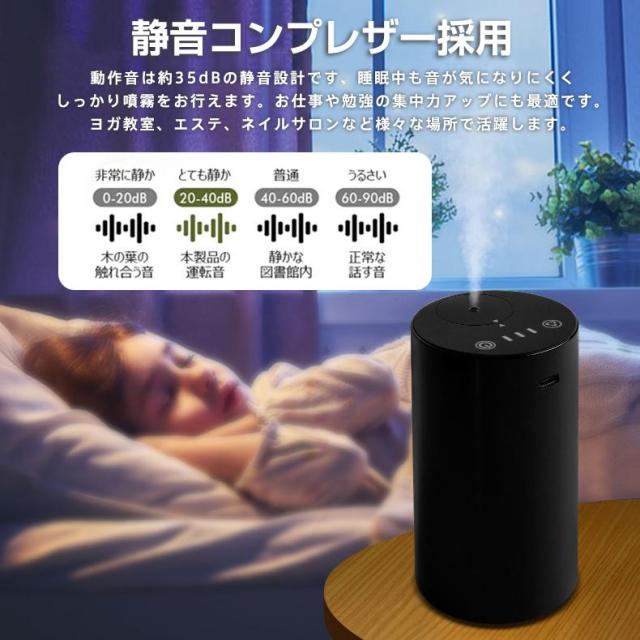 アロマディフューザー 水なし 車用 ディフューザー コードレス usb充電