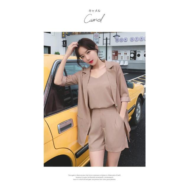 セットアップ レディース スーツ 春 夏 春夏 黒 ジャケット 3点セット