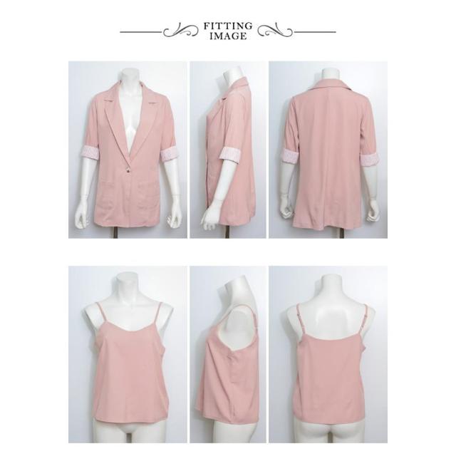 セットアップ レディース スーツ 春 夏 春夏 黒 ジャケット 3点セット