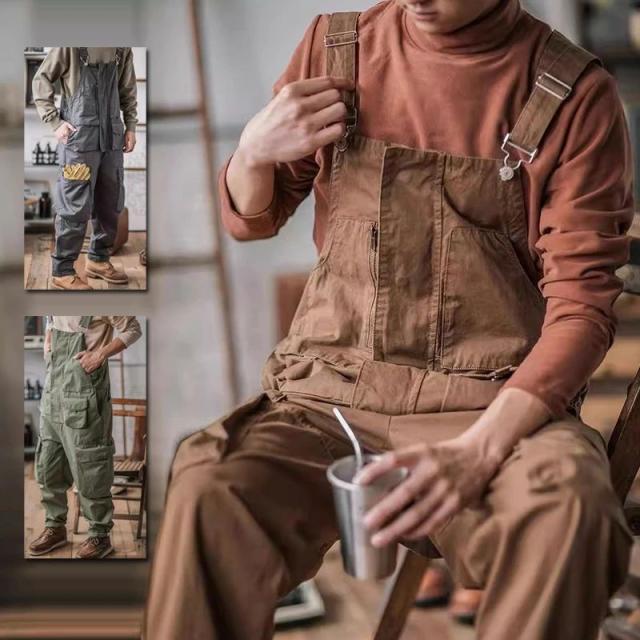 オーバーオール メンズ 大きいサイズ オールシーズン M-4XL サロペット ゆったり ワークパンツ 作業着 作業服 おしゃれ カジュアル 男女兼用 オールシーズン