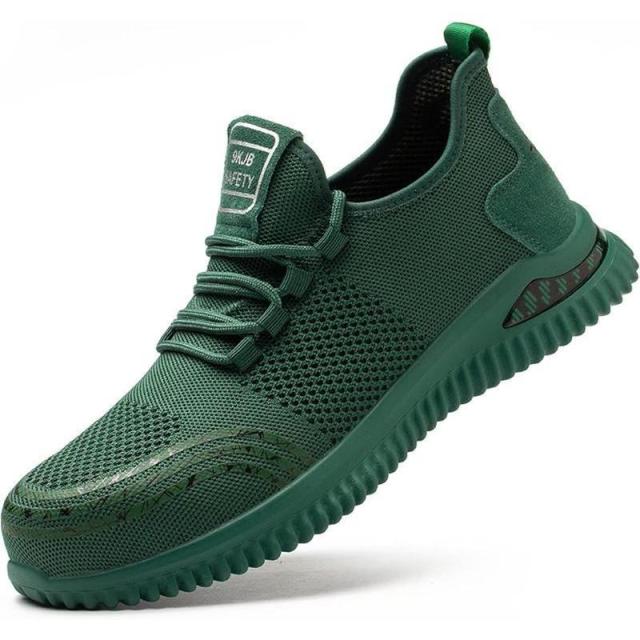 安全靴 メンズ 登山靴 スニーカー セーフティーシューズ 男性 ための鋼のつま先 ための滑り止め 作業靴 軽量 高通気 耐酸 刺し傷防止