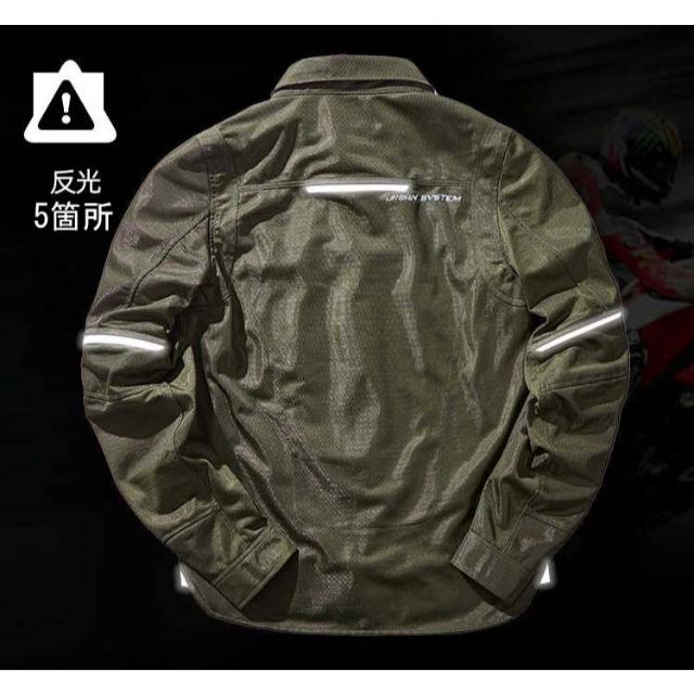 バイクジャケット 夏 メンズ オールメッシュ プロテクター装備 涼しい バイクウェア ライダースジャケット 男女兼用　メッシュジャケット 春夏秋用_8