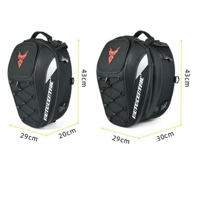 シートバッグ リアバッグ ツーリングバッグ ヘルメットバッグ 拡張機能あり 撥水 防水 耐久性 固定ベルト付き ツーリング バイク用_5