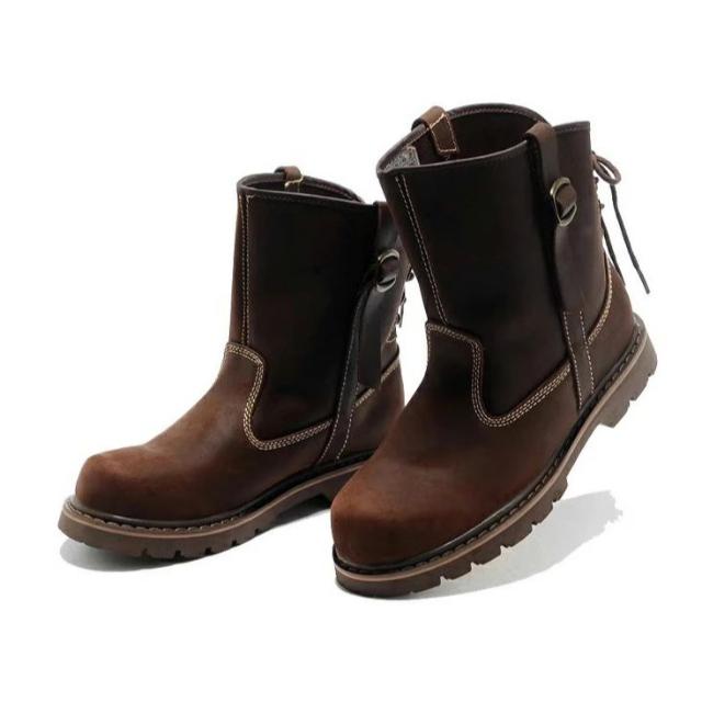 牛革　バイクブーツ　メンズ　本革　ブーツ メンズ ブーツ ミリタリーブーツ エンジニアブーツ ワークブーツ　ツーリングシューズ ライディングブーツ 男女兼用