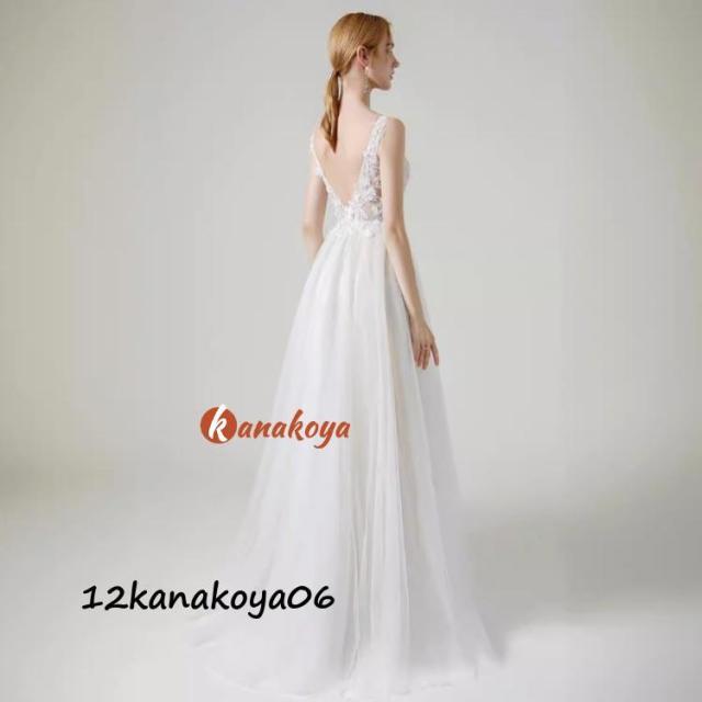 ロングドレス ドレス 二次会 刺繍 花柄 花嫁ドレス ウェディングドレス ロング 結婚式 花嫁 バックファスナー キレイめ 二次会