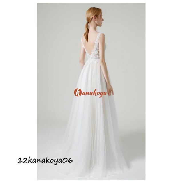 ロングドレス ドレス 二次会 刺繍 花柄 花嫁ドレス ウェディングドレス ロング 結婚式 花嫁 バックファスナー キレイめ 二次会