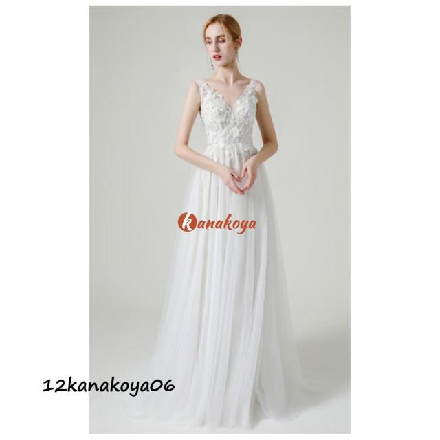 ロングドレス ドレス 二次会 刺繍 花柄 花嫁ドレス ウェディングドレス ロング 結婚式 花嫁 バックファスナー キレイめ 二次会