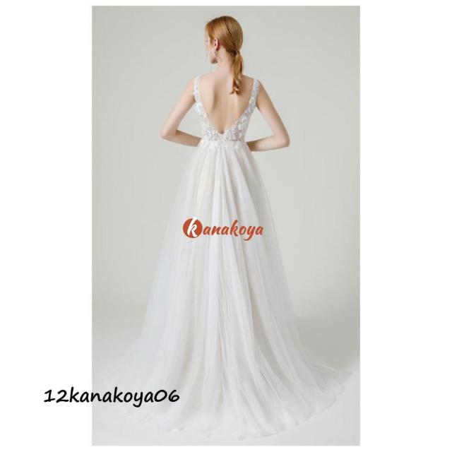 ロングドレス ドレス 二次会 刺繍 花柄 花嫁ドレス ウェディングドレス ロング 結婚式 花嫁 バックファスナー キレイめ 二次会