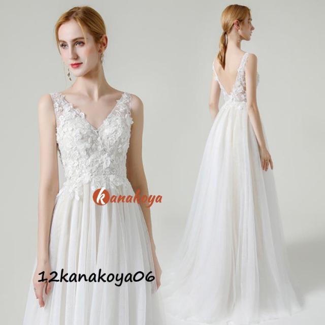 ロングドレス ドレス 二次会 刺繍 花柄 花嫁ドレス ウェディングドレス ロング 結婚式 花嫁 バックファスナー キレイめ 二次会