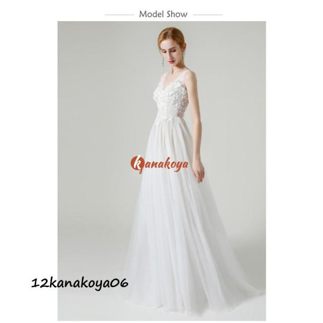 ロングドレス ドレス 二次会 刺繍 花柄 花嫁ドレス ウェディングドレス ロング 結婚式 花嫁 バックファスナー キレイめ 二次会