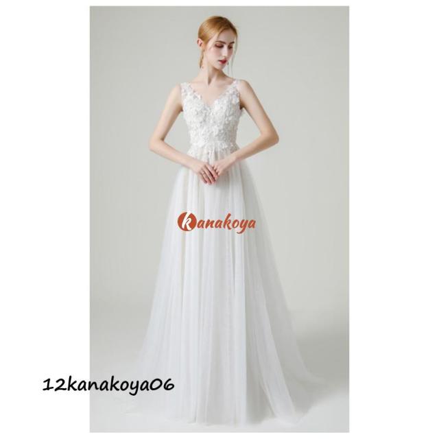 ロングドレス ドレス 二次会 刺繍 花柄 花嫁ドレス ウェディングドレス ロング 結婚式 花嫁 バックファスナー キレイめ 二次会