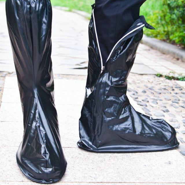 靴カバー 頑丈 レイン ロング シューズカバー 防水 男女兼用 レディース メンズ 男性 女性 ファスナー 滑り止め 雨 災害 スリップ防止 通勤 通