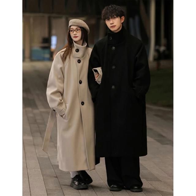韓国 ドラマ風 ロングコート レディース ロング丈 チェスターコート