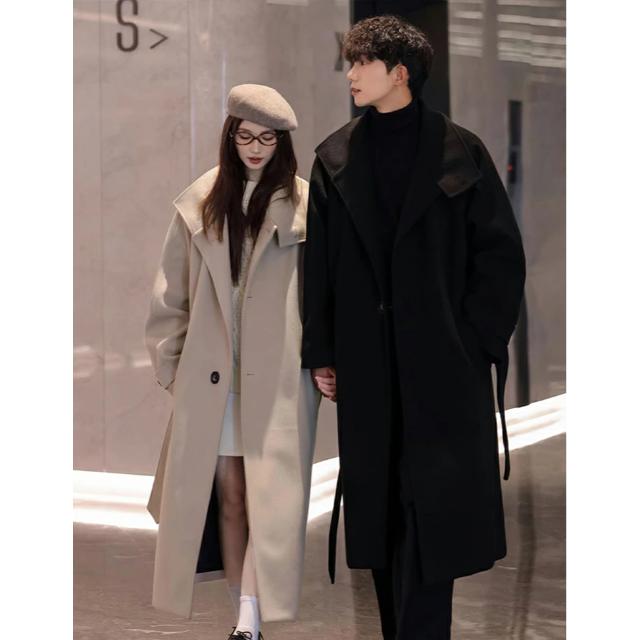 韓国 ドラマ風 ロングコート レディース ロング丈 チェスターコート