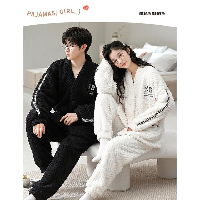 ジュタオピン ペアパジャマ 冬 ペアルック パジャマ メンズ もこもこ ルームウェア レディース モコモコ 部屋着 裏起毛 カップル ジュタオピン  ペアパジャマ 冬 ペアルック パジャマ メンズ もこもこ ルームウェア カップル パジャマ 秋冬 ペア パジャマ 長袖 ... ジュタオピン ペア パジャマ カップル 冬 メンズ 上下 セット レディース ルームウェア モコモコ 長袖 部屋着 おそろい 寝巻き