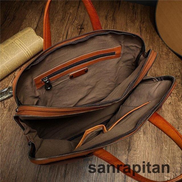 本革 メンズバッグ ブリーフケース ビジネスバッグ 牛革 レザー トート