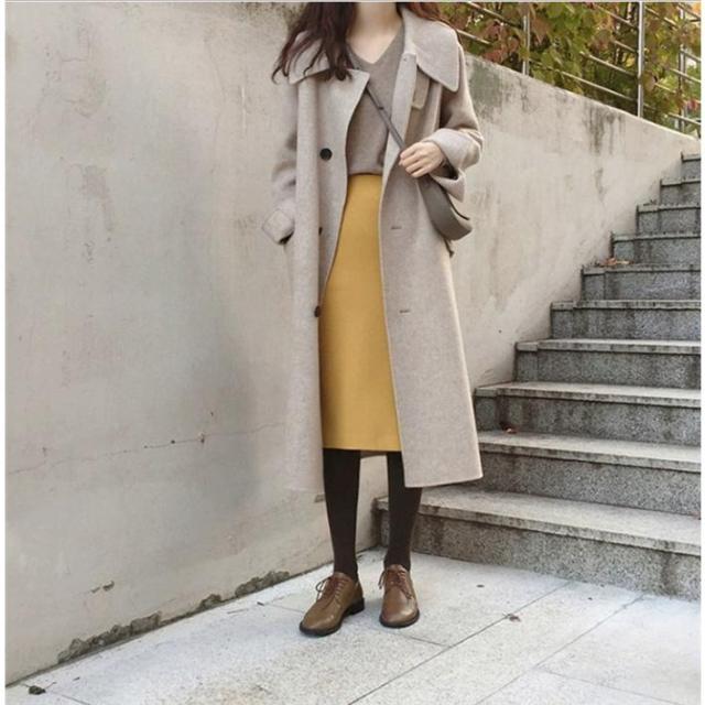 大人上品・ベルト付き】パール調釦チェスターコート（チェスターコート