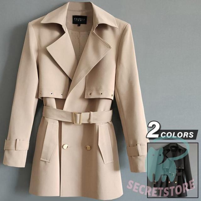 メンズトレンチコート　コート　春秋冬　メンズ　　ロングコート　トップス　アウター　ミディアム　ビジネス　通勤　カジュアル　紳士