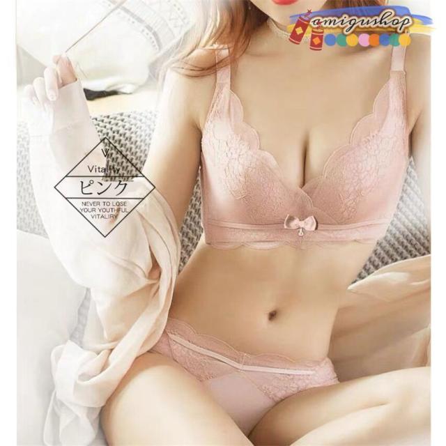 ブラジャー ショーツセット 超盛りブラ 補正ブラジャー 盛りブラ ノンワイヤー ブラショーツ 盛りブラジャー 丸胸 盛れる 谷間 おしゃれ その他ブラショーツ