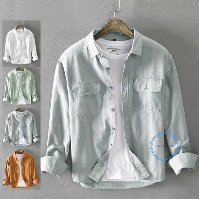 シャツ カジュアルシャツ ワークシャツ トップス 綿 長袖 春服 春物 メンズ ミリタリーファッション