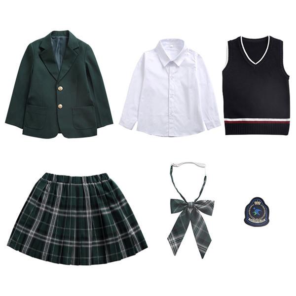 学生服 子供服 韓国 上下セット キッズスーツ キッズフォーマル 女の子 男の子 ベージュ グリーン 緑 七五三 誕生日 合唱服 団体 100~180cm