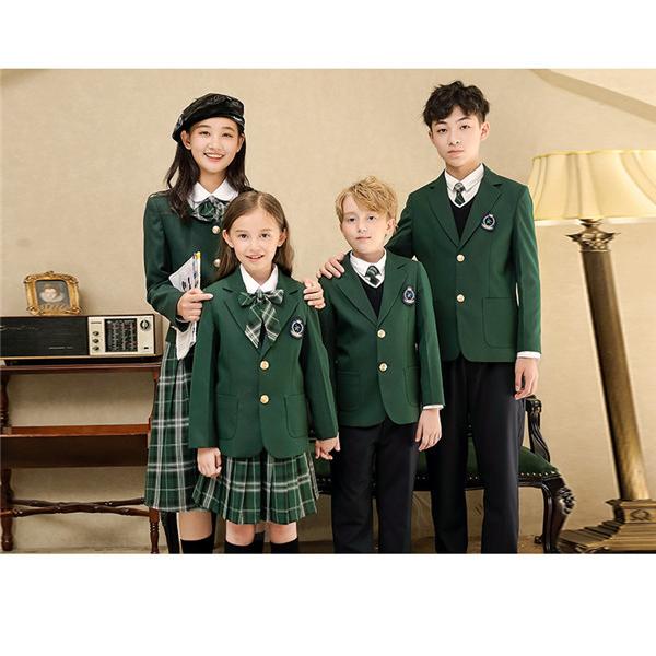 学生服 子供服 韓国 上下セット キッズスーツ キッズフォーマル 女の子 男の子 ベージュ グリーン 緑 七五三 誕生日 合唱服 団体 100~180cm