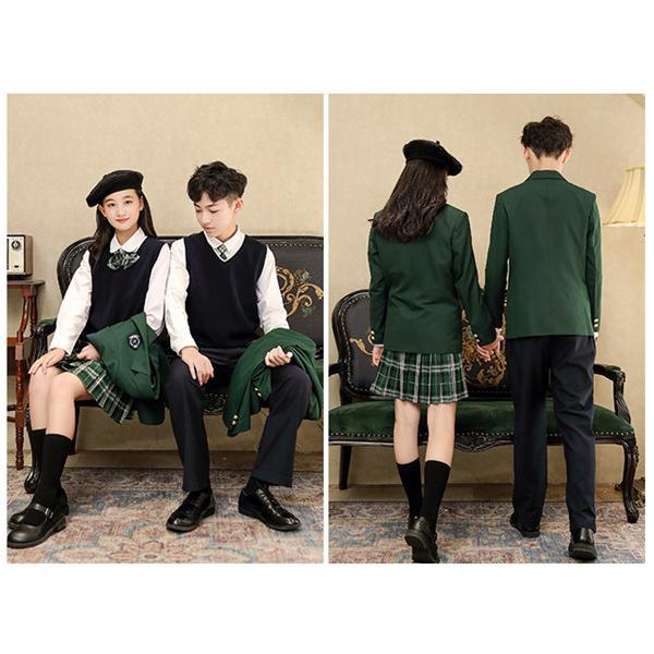 学生服 子供服 韓国 上下セット キッズスーツ キッズフォーマル 女の子 男の子 ベージュ グリーン 緑 七五三 誕生日 合唱服 団体 100~180cm