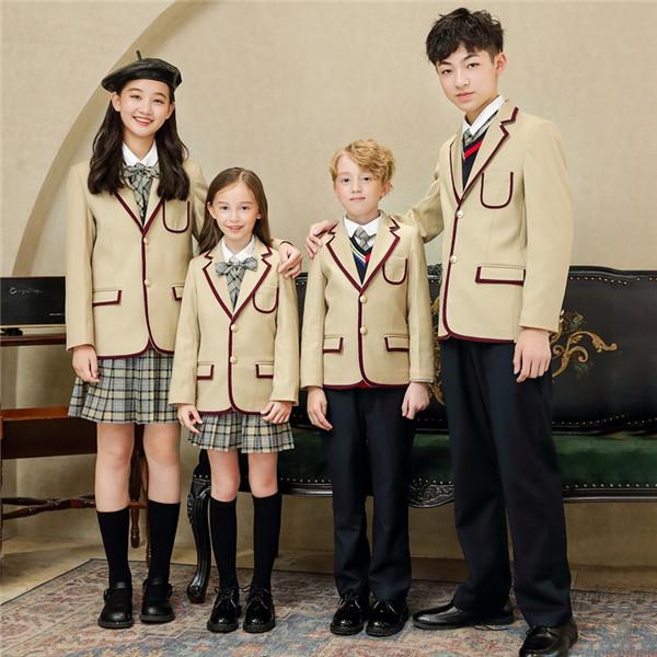 学生服 子供服 韓国 上下セット キッズスーツ キッズフォーマル 女の子 男の子 ベージュ グリーン 緑 七五三 誕生日 合唱服 団体 100~180cm