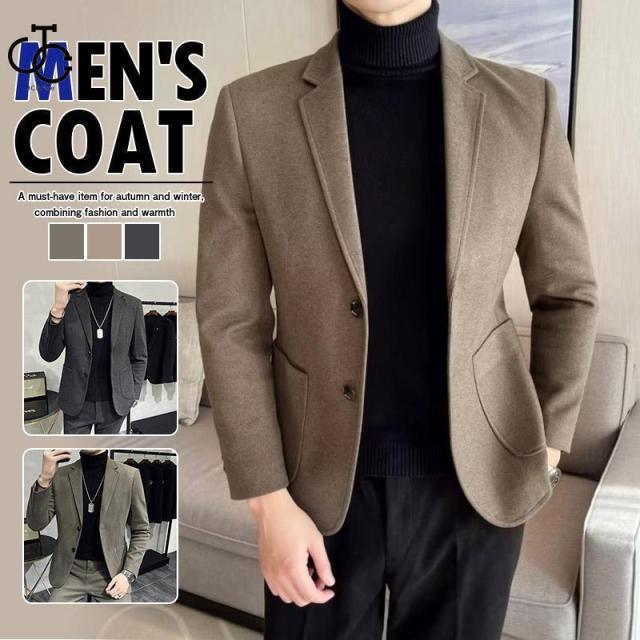 テーラードジャケット メンズ ジャケット ビジネス アウター コート ブレザー 秋冬 無地 スリム 紳士 結婚式 卒業式