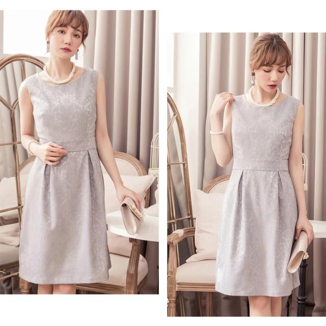 パーティードレス レディース 結婚式 ワンピドレス 黒 ノースリーブ ワンピース 大人 レース Aライン ドレス ベージュ ドレスワンピ ミディアム ネイビー 紺 ボルドー ブラック アイボリー 結婚式ドレス