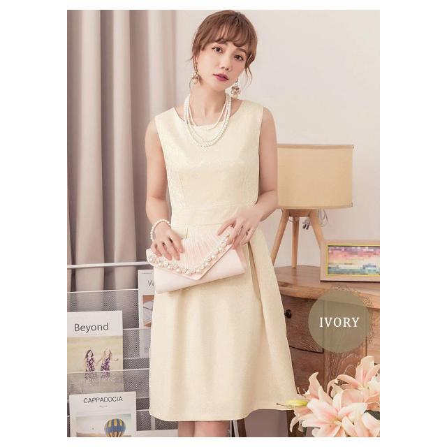 パーティードレス レディース 結婚式 ワンピドレス 黒 ノースリーブ ワンピース 大人 レース Aライン ドレス ベージュ ドレスワンピ ミディアム ネイビー 紺 ボルドー ブラック アイボリー 結婚式ドレス