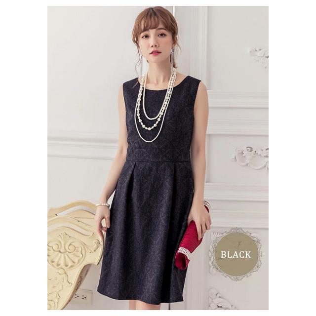 パーティードレス レディース 結婚式 ワンピドレス 黒 ノースリーブ ワンピース 大人 レース Aライン ドレス ベージュ ドレスワンピ ミディアム ネイビー 紺 ボルドー ブラック アイボリー 結婚式ドレス