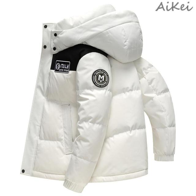 ダウンジャケット メンズ 白 防寒着 メンズ ダウン アウター メンズ コート メンズ アウター 冬 暖かい メンズ大きいサイズ おしゃれ