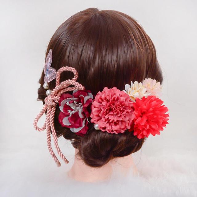 髪飾り 成人式 和装 10点セット 髪留め 花 Uピン 卒業式 七五三 お祭り