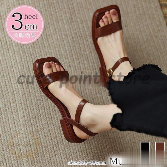 サンダル レディース 履きやすい 夏 サンダル ストラップサンダル 厚底靴 リボンミュールサンダル ビーチぺたんこ 歩きやすい 美脚 大人 カジュアル オシャレ