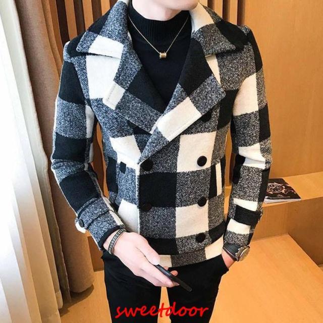 ピーコート　Pコート　メンズコート　秋冬　ラシャコート　ショートコート　男性　　アウター　コート　通勤　カジュアル　20代 30代 40代