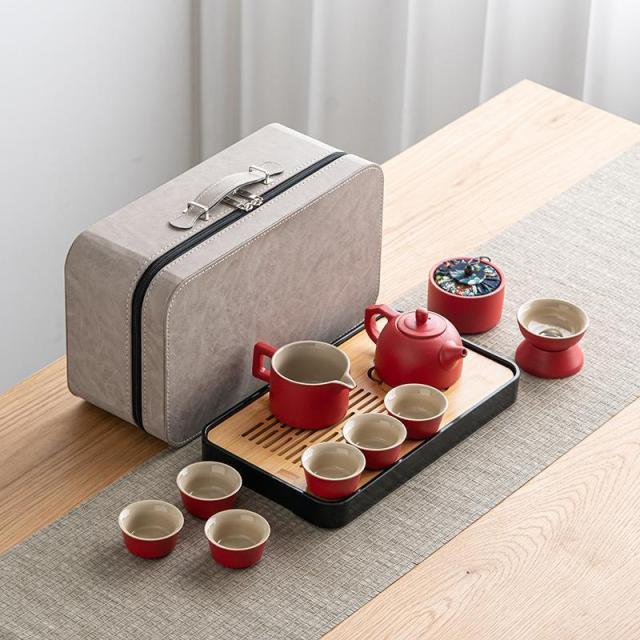 茶器セット ティーセット 陶器 湯呑み 和風 12個セット ティーポット カップセット 自宅用 親子用 贈り物にも 父の日_1