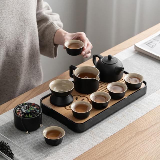 茶器セット ティーセット 陶器 湯呑み 和風 12個セット ティーポット カップセット 自宅用 親子用 贈り物にも 父の日_16