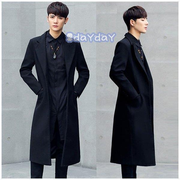 卸売可チェスターコートメンズトレンチコートロング丈アウター冬ビジネスコートスリム細身MS