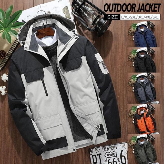 マウンテンパーカー パーカー メンズ ジャケット ブルゾン ウインドブレーカー ジャンバー アウター アウトドアウエア 撥水 春秋 大きいサイズ フード付き
