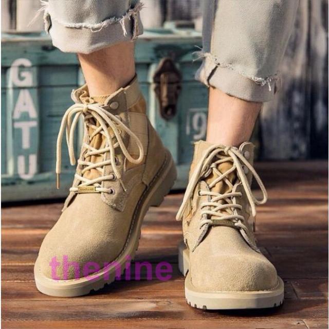 ショートブーツ メンズ ミリタリーブーツ 滑り止め ブーツ お洒落 シューズ 男性 靴 楽チン カジュアル 春秋冬 くつ オールシーズン レトロ