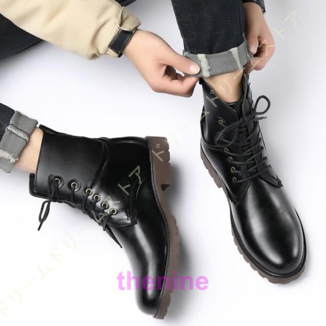 ショートブーツ バイクシューズ ビンテージ ライダーブーツ メンズ