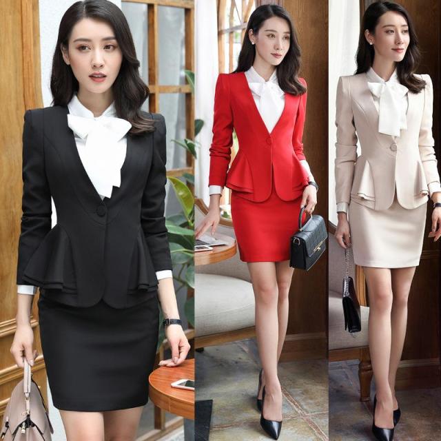 スーツ レディース ビジネススーツ 2点セット リクルートスーツ パンツスーツ スカートスーツ ノーカラー 通勤 ビジネス 仕事 オフィス フォーマル