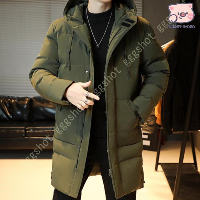 メンズ コート 冬 ロングコート モッズコート フード付き ミリタリージャケット アウター 中綿入り 無地 冬物 秋冬コート 防寒 防風 厚手 上質 アウトドア