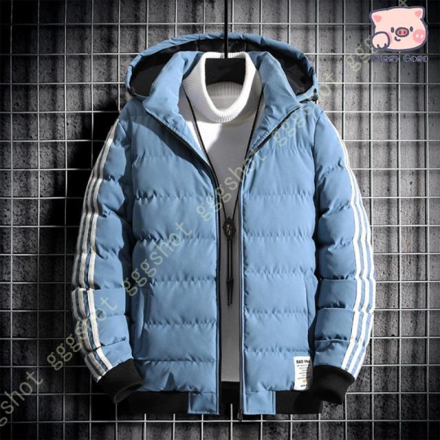 ダウンジャケット メンズ 中綿ジャケット ダウンコート ジャンパー ブルゾン ポケット付き 立ち襟 厚手 アウター 切り替え 韓国 防寒着 軽量 カジュアル