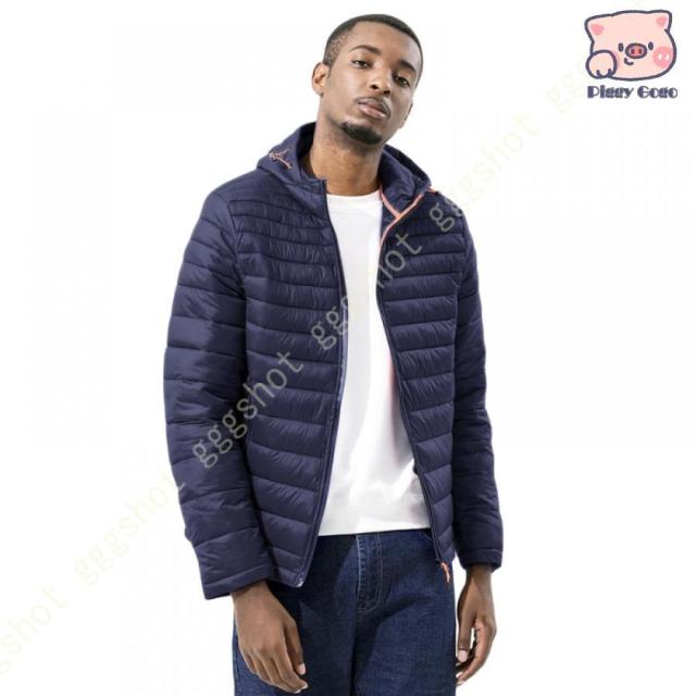 ダウンコート メンズ コート ダウンジャケット 中綿ジャケット ハーフ丈 ショート フード付き 防寒 撥水 防風 カジュアル 秋 冬 軽量 ウルトラライト 無地