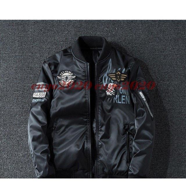 スタジャン ジャンパー　メンズ ナイロン ジャケット スタジアムジャンパー スリム フライトジャケット　防寒防風 グラジエント アウター　3色_6