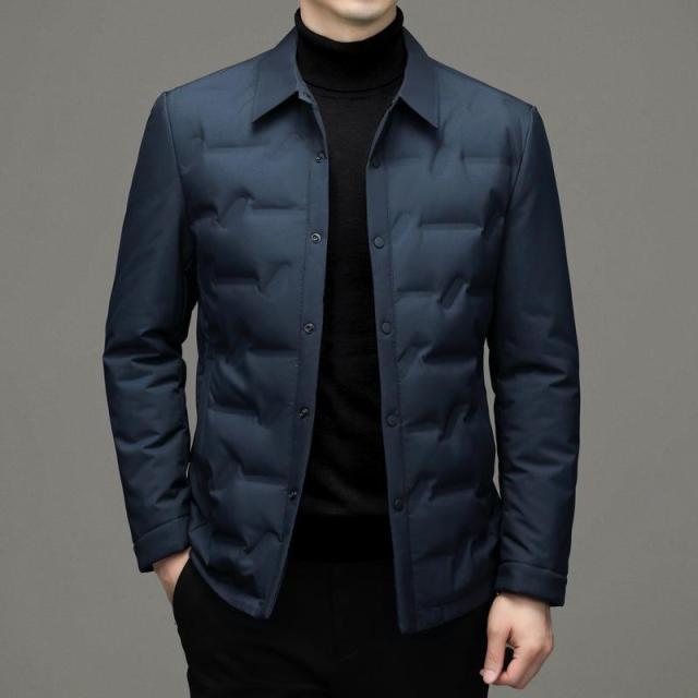 ビジネスジャケット ダウンジャケット メンズ ビジネスダウン 40代 50代 60代 アウター 防寒 紳士服 立ち襟 敬老の日