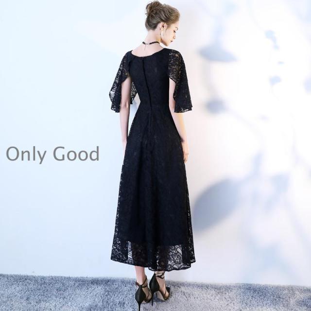 パーティードレス 20代 30代 40代 50代 結婚式 ワンピース 大きいサイズ 袖あり ロングワンピース膝丈お呼ばれ ドレス 服装 服 女性 二次会 親族_1